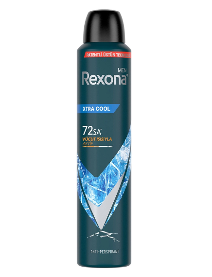 Rexona Men Erkek Sprey Deodorant Xtra Cool 72 Saat Kesintisiz Koruma 200 ml