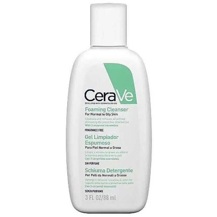 Cerave Foaming Cleanser Normal Ve Yağlı Ciltler İçin Köpüren Temizleyici 88 Ml