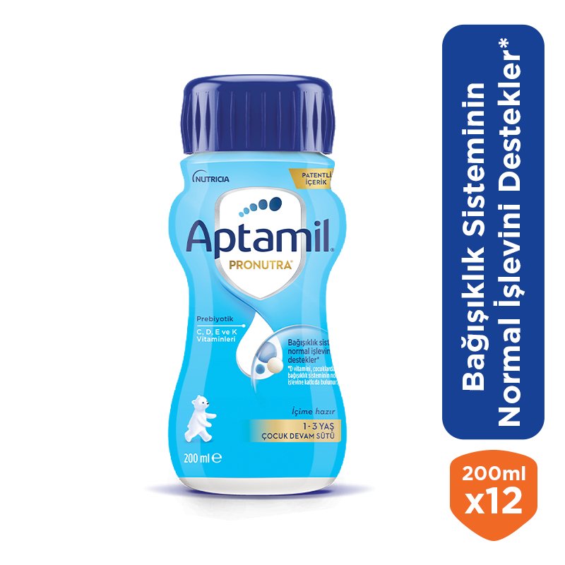 Aptamil Çocuk Devam Sütü İçime Hazır 12x200ml 1 Yaş+
