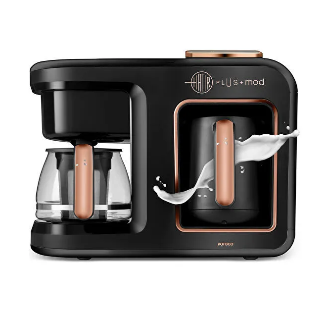 Karaca Hatır Plus 5 in 1 Konuşan Közde ve Sütlü Türk Kahvesi ve Filtre Kahve Makinesi