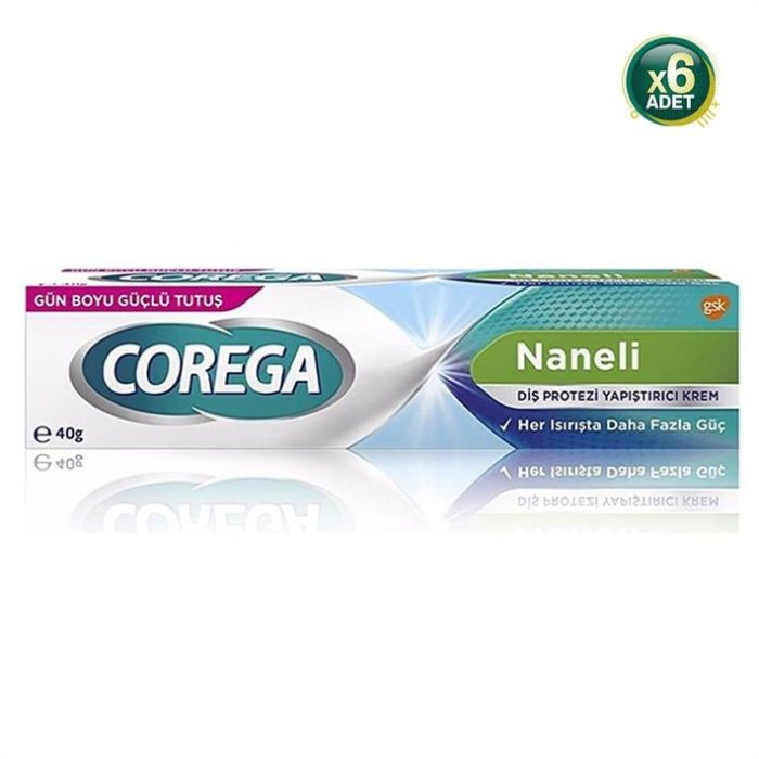 Corega Naneli 40 Gr 6 Adet Protez Diş Yapıştırıcı