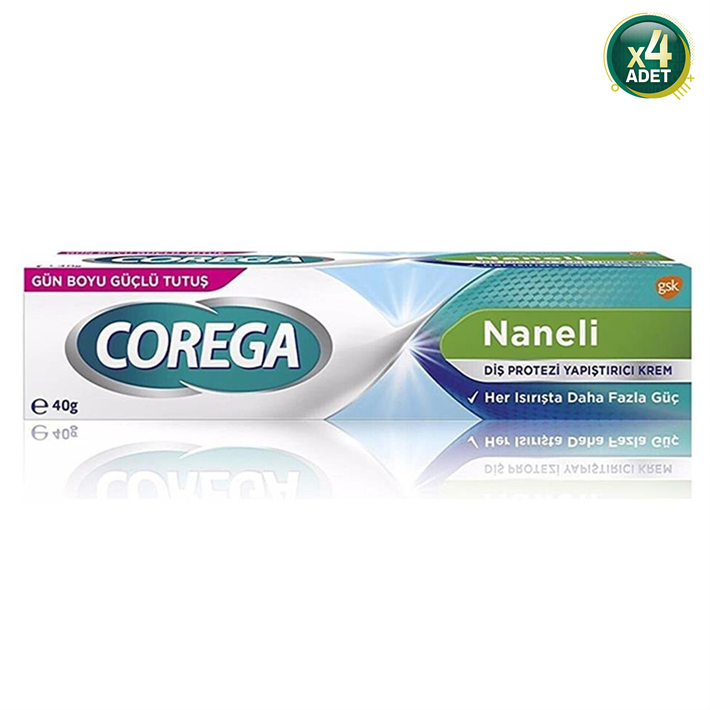 Corega Naneli 40 Gr 4 Adet Protez Diş Yapıştırıcı