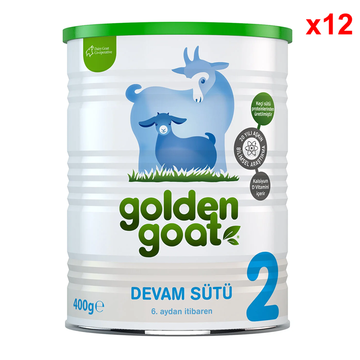 Golden Goat 2 Keçi Sütü Bazlı Ürün 400Gr 12 Adet