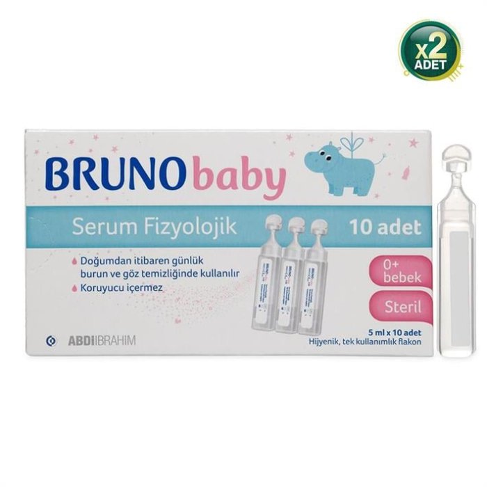 Bruno Baby Serum Fizyolojik 5 Ml X 10 Flakon 2 Adet