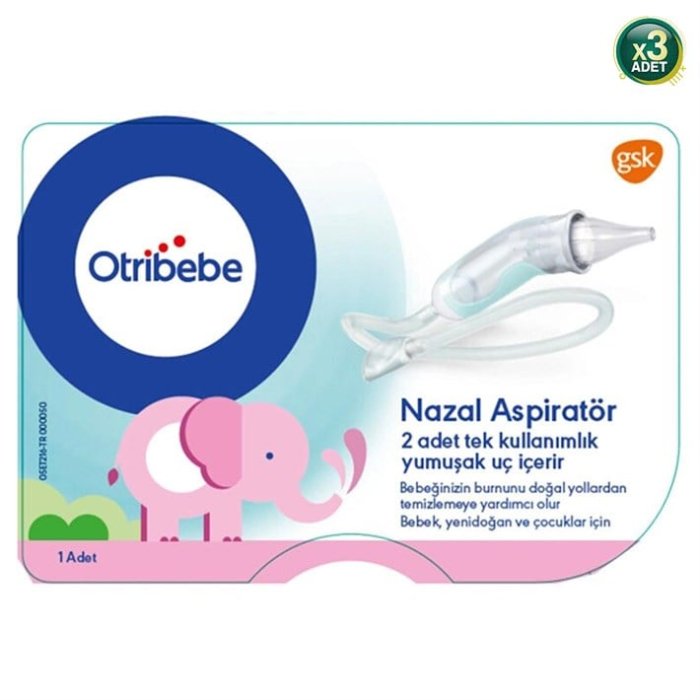 Otribebe Yumuşak Uçlu Nazal Aspiratör 3 Adet