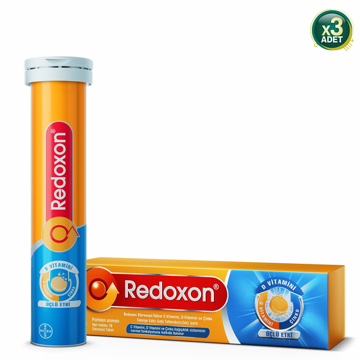 Redoxon Üçlü Etki 1 Takviye Edici Gıda 15 Efervesan Tablet 3 Adet