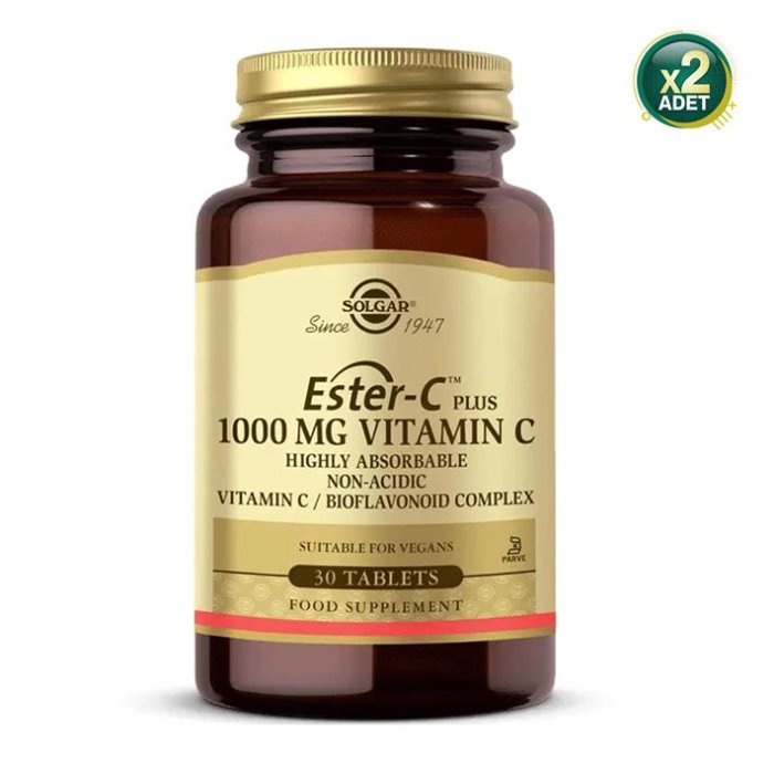 Solgar Ester-C Plus 1000 Mg 30 Kapsül 2 Adet