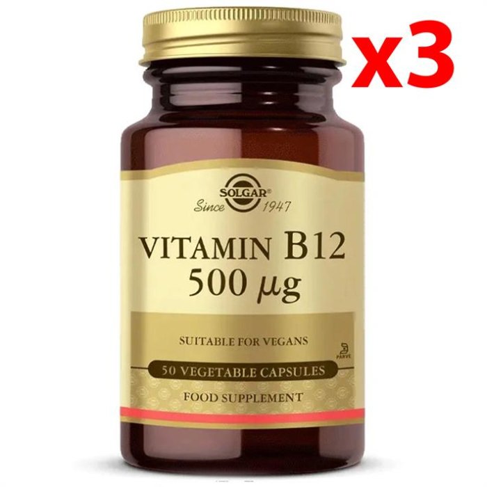 Solgar Vitamin B12 1000Mcg 100 Kapsül 3 Adet