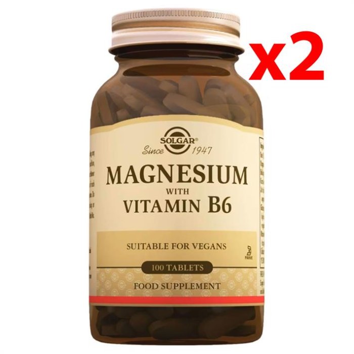 Solgar Magnesium With Vitamin B6 100 Tablet 2 Adet