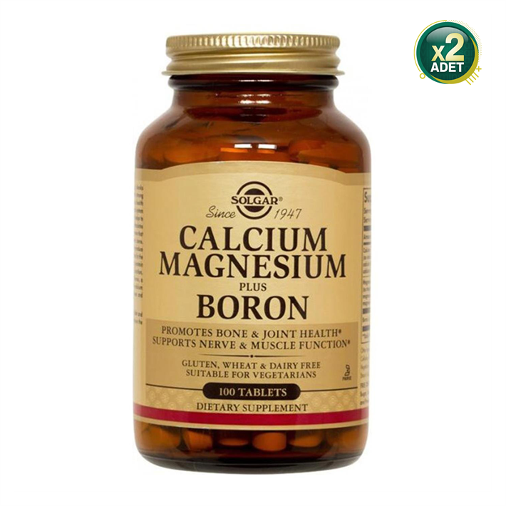 Solgar Calcium Magnesium Plus Boron 100 Tablet 2 Adet