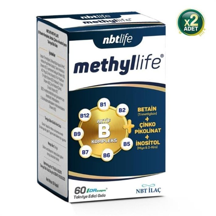 NBT Life Methyllife 60 Kapsül Takviye Edici Gıda 2 Adet