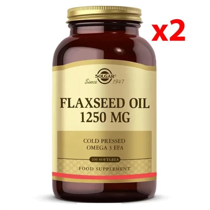 Solgar Flaxseed Oil 1250 Mg 100 Kapsül 2 Adet