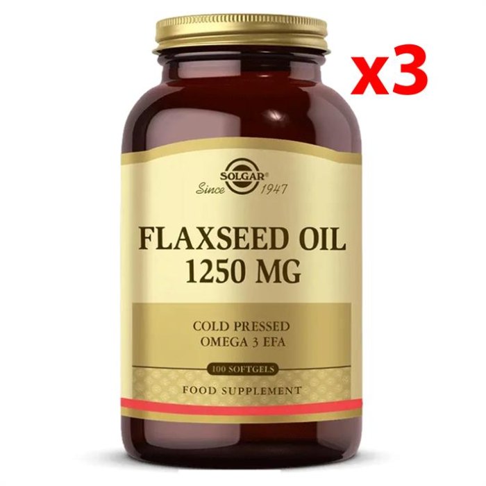 Solgar Flaxseed Oil 1250 Mg 100 Kapsül 3 Adet