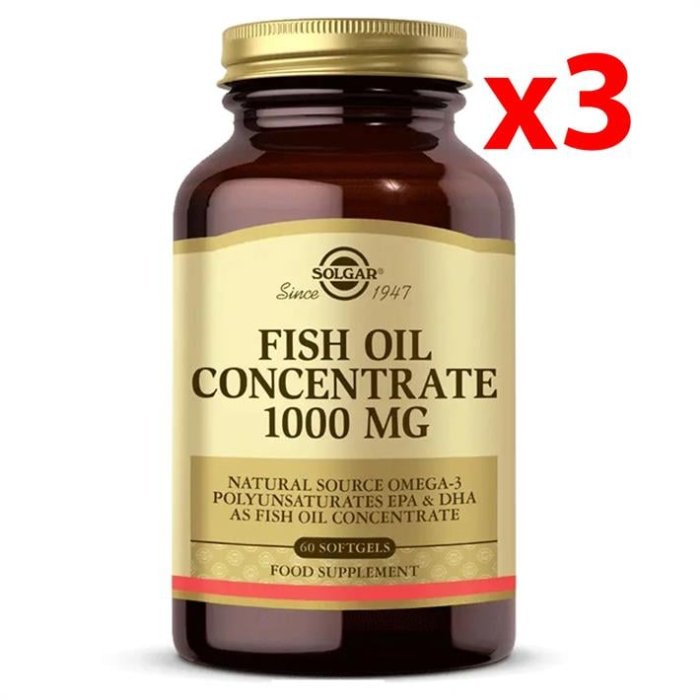 Solgar Fish Oil 1000 Mg 60 Kapsül 3 Adet