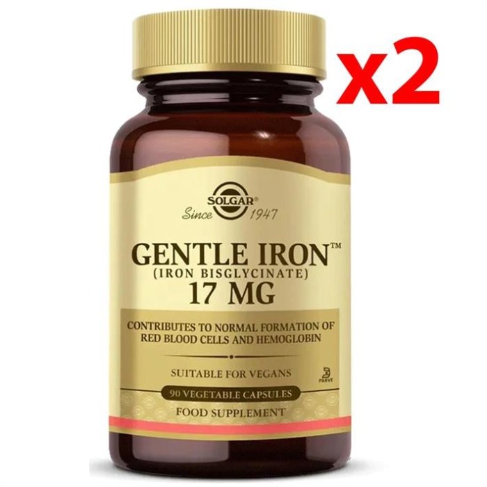 Solgar Gentle Iron 17 Mg 90 Kapsül 2 Adet