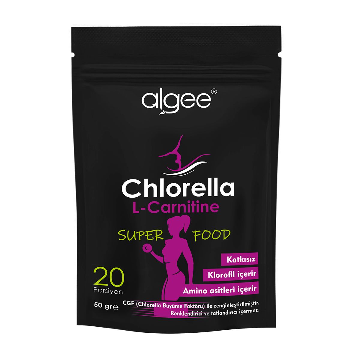 Algee Chlorella & L-Carnitine Toz 50 Gr