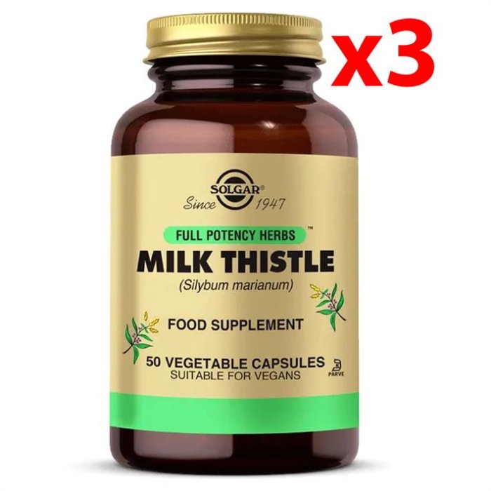 Solgar Milk Thistle 50 Kapsül 3 Adet
