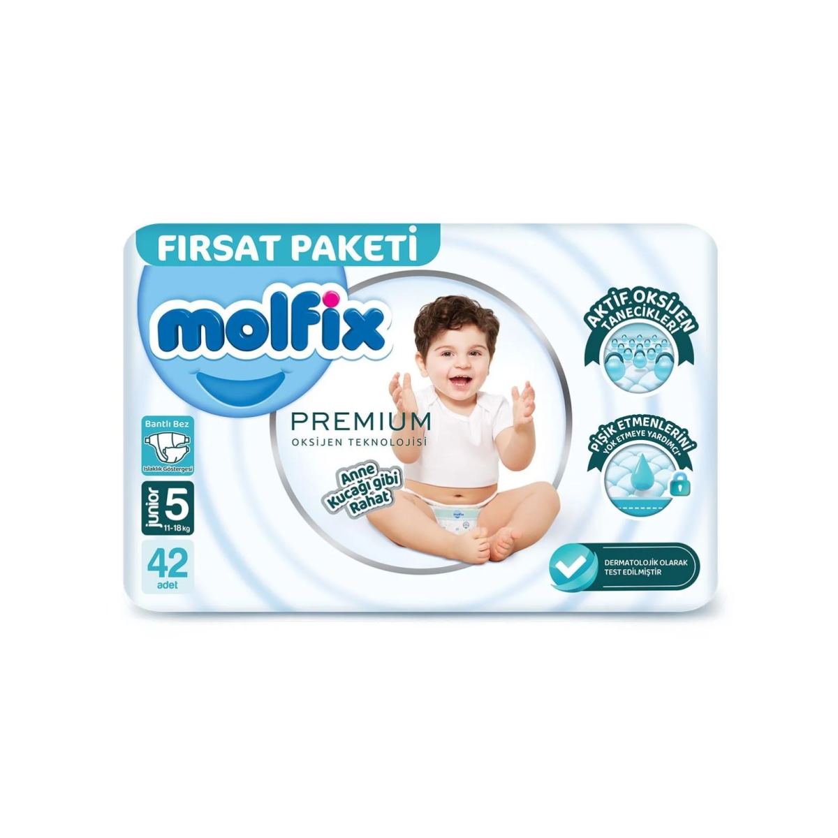 Molfix Premium Bebek Bezi Junior Fırsat Paketi 42 Adet 5 Numara
