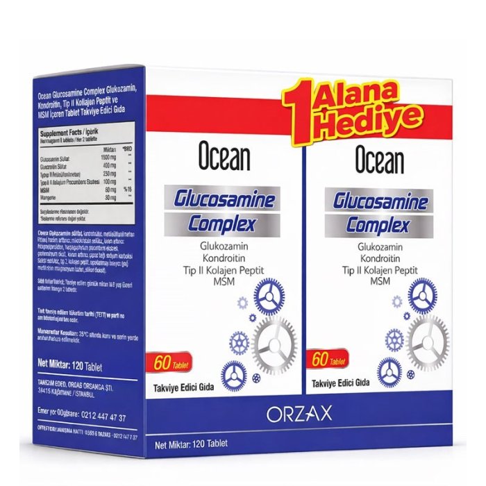 Ocean Glucosamine Complex 60 Tablet - 1 Alana 1 Hediye