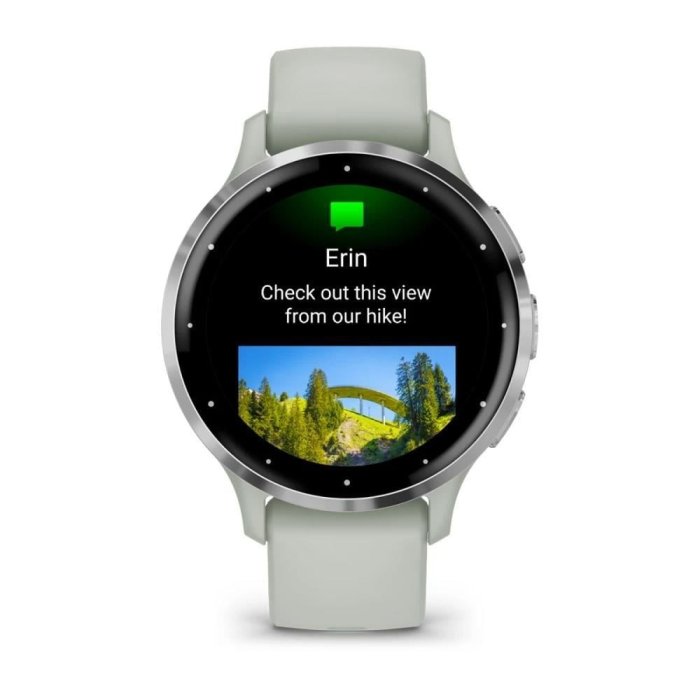 Garmin Venu 3S Gümüş | Sage Gri Kayışlı