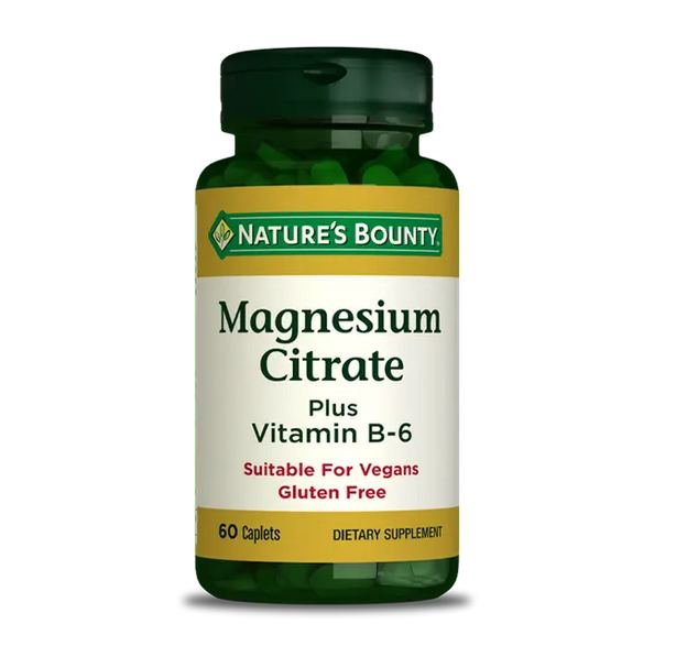Nature S Bounty Magnesium Citrate Plus With Vitamin B6 60 Kapsül