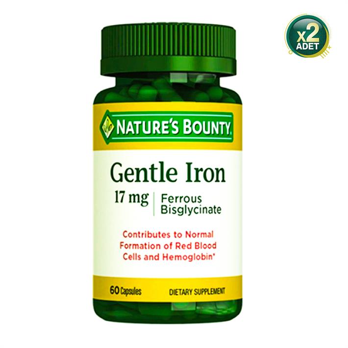 Nature's Bounty Gentle Iron 17 Mg 60 Kapsül 2 Adet