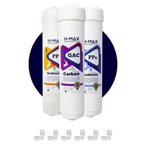 H-max Inline Kapalı Kasa Su Arıtma Cihazı Ilk 3 Filtre - 0052