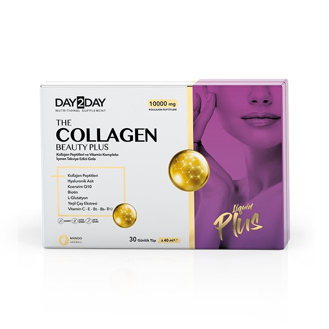 Day2Day The Collagen Beauty 30 Günlük Tüp (Mango Aromalı )Makyaj Çantası Hediyeli
