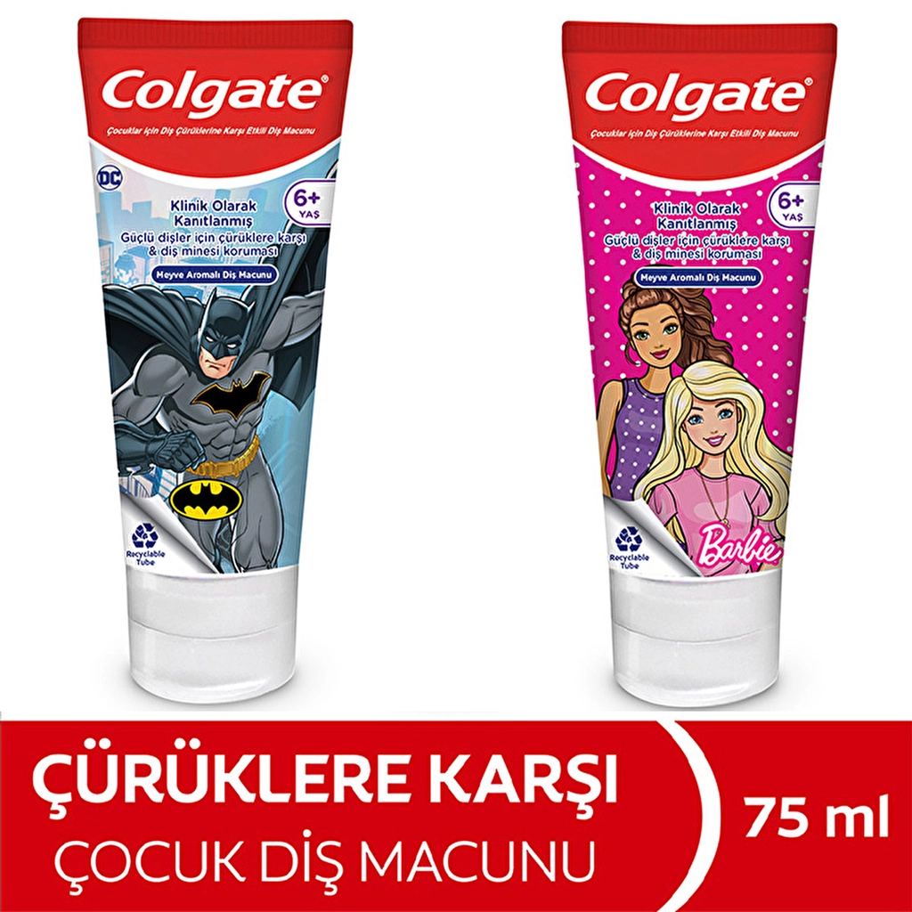 Colgate Barbie Batman Çocuk Diş Macunu 75 ml (Asortili)