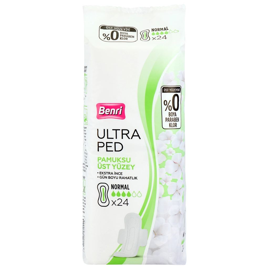 Benri Ultra Ped Pamuklu Normal 24'lü