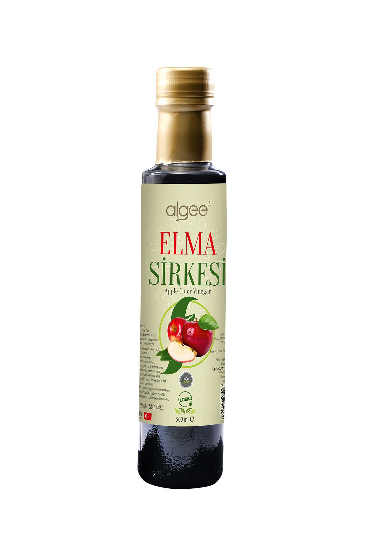 Algee Doğal Fermente Elma Sirkesi 500 Ml