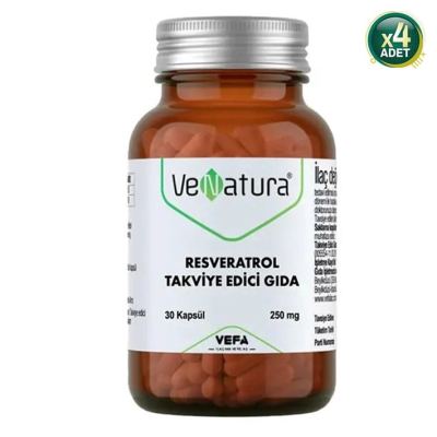 Venatura Resveratrol 250 Mg 30 Kapsül 4 Adet