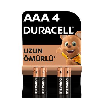 Duracell Basic İnce Kalem Pil 4'lü AAA