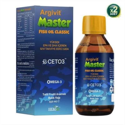 Argivit Master Fish Oil Classic Balık Yağı 150 Ml 2 Adet