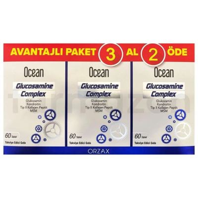 Ocean Glucosamine Komplex 60 Tablet Avantajlı Paket 3 Al 2 Öde