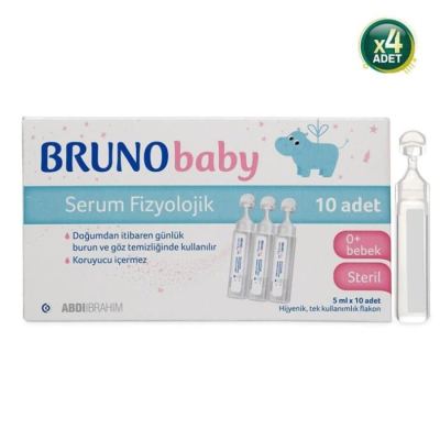 Bruno Baby 5 Ml 10'Lu Flakon Serum Fizyolojik 4 Adet