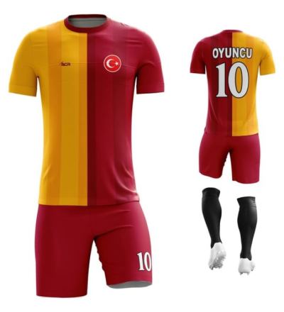 ACR Giyim Kişiye Özel Futbol Forması - Dizayn : Sarı Kırmızı 19