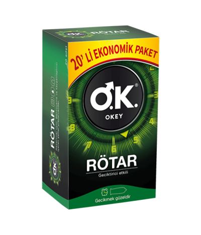 Okey Rötar Geciktirici Etkili Prezervatif 20 li