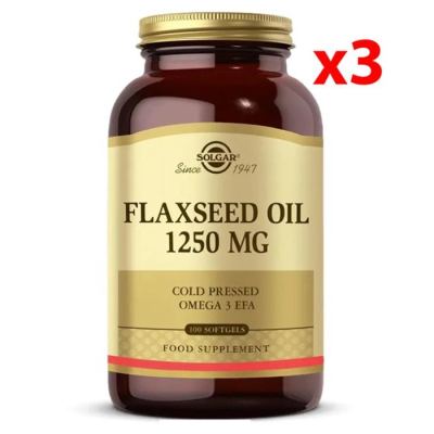 Solgar Flaxseed Oil 1250 Mg 100 Kapsül 3 Adet