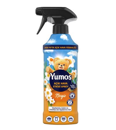 Yumoş Açık Hava Etkisi Sprey Yıkanması Zor Eşyalar İçin Giysi Spreyi Nergis 430 ml