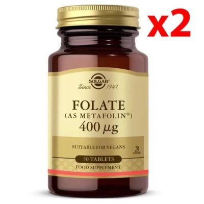 Solgar Folate (Metafolin) 400 Mcg 50 Tablet 2 Adet