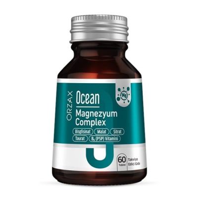 Ocean Magnezyum Complex Bisglisinat - Malat - Sitrat - Taurat &amp; B6 (P5P) Vitamini 60 Tablet
