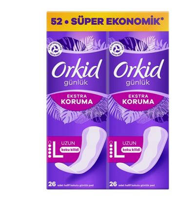 Orkid Günlük Koruma Eko Uzun Günlük Ped 52li
