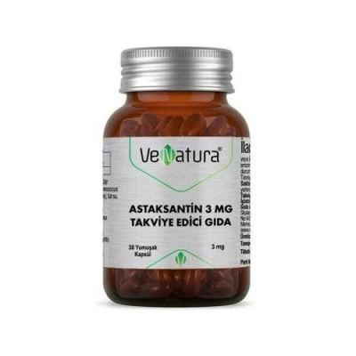 Venatura Astaksantin 3 Mg 30 Kapsül