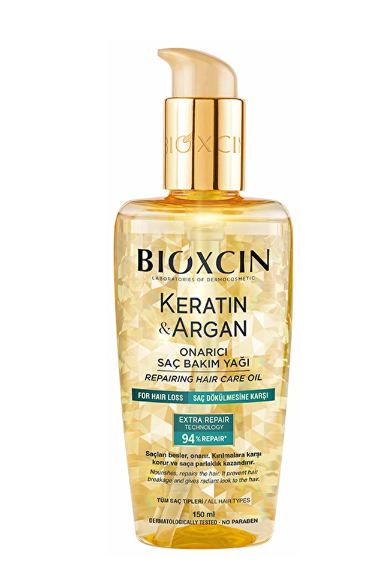 Bioxcin Keratin &amp; Argan Onarıcı Saç Bakım Yağı 150 ml