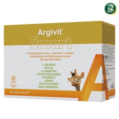 Argivit Smart Fosfotidilserin – Kolin – L-Karnitin – L-Arjinin - Multivitamin Ve Multimineral 30 Şase 2 Adet