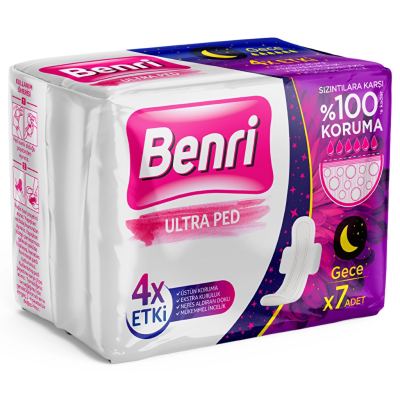 Benri Hijyenik Ped Gece 7'li