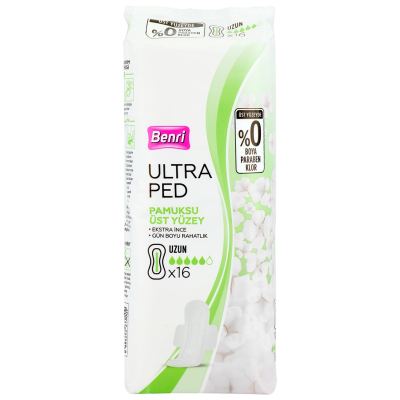 Benri Ultra Ped Pamuklu Uzun 16'lı