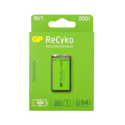 Gp Recyko 9V 200 Mah Pil Tekli Blister Şarj Edilebilir Pil
