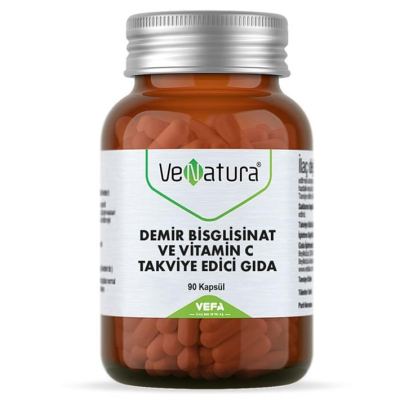 Venatura Demir Bisglisinat Ve Vitamin C 90 Kapsül